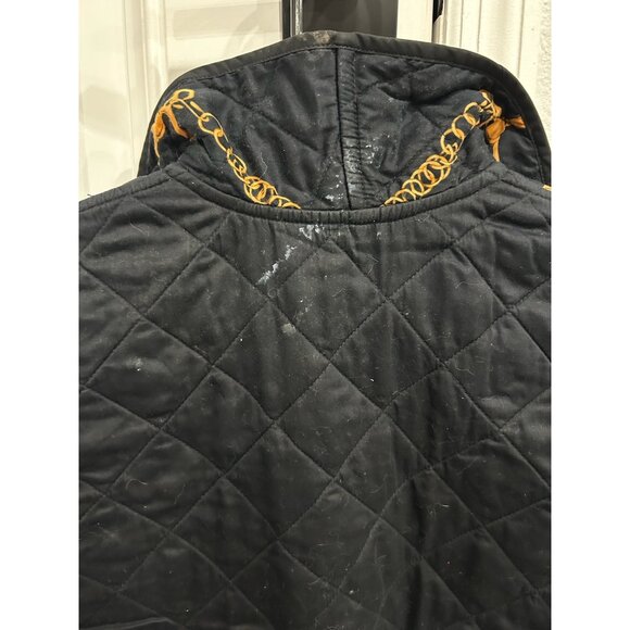 Lauren Ralph Lauren Reversible Quilted Vest Equestrian Print Purple Side Size L - Picture 8 of 11